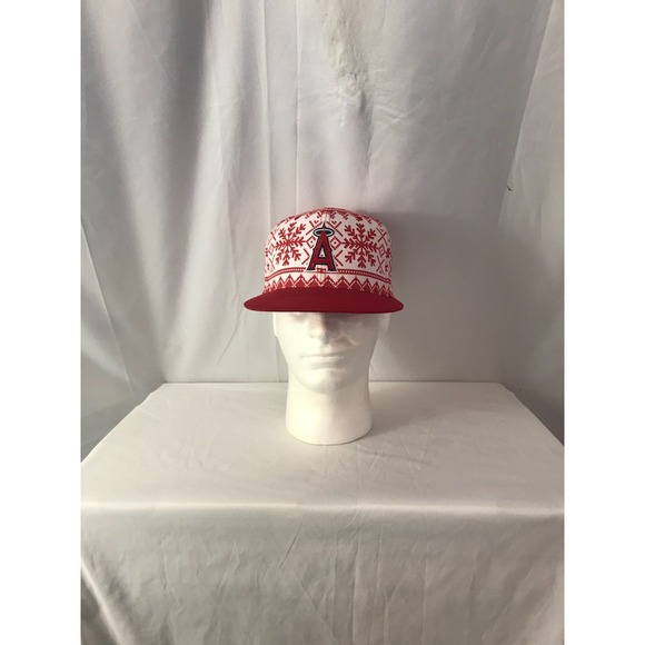 Los Angeles Angels Sowflakes ARCO Adjustable Back Flat Bill Hat/Cap - Picture 2 of 6